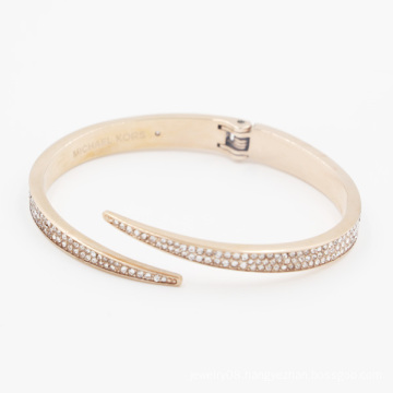 Factory Directly Custom Made Stainless Steel Bangle, Cuff, Bracelet with Zirconia